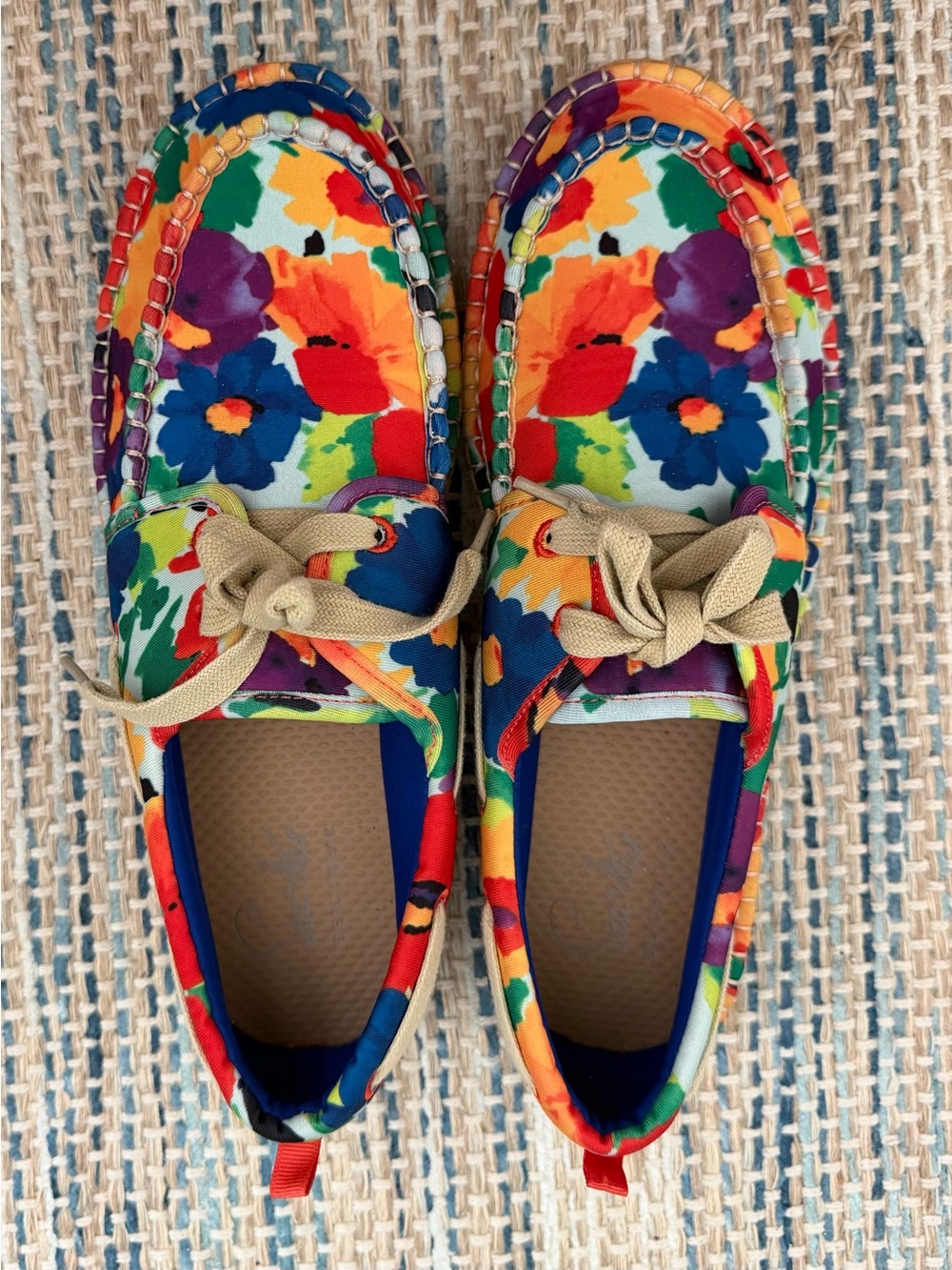 Women’s Multicolor Floral Espadrille Boat Shoes - Comfortable Summer Slip-Ons